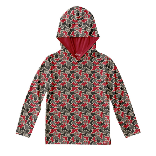 Ohio State Buckeyes Camo Youth Playa Hooded Shirt