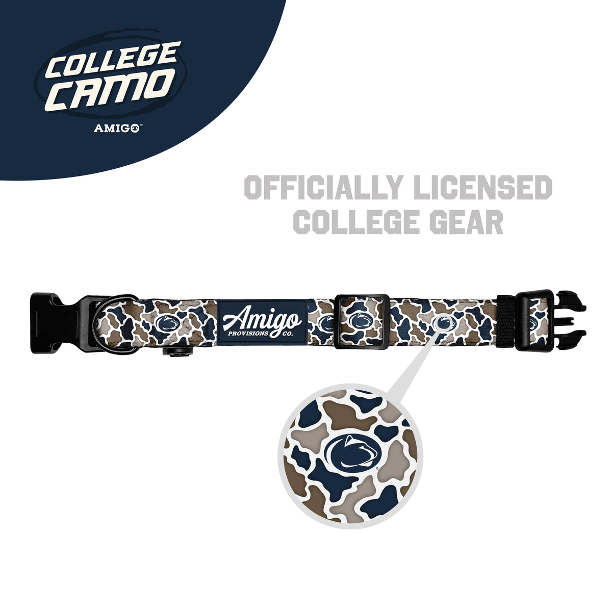 Penn State Nittany Lions Camo - Performance Nylon Dog Collar