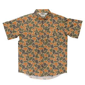 Tennessee Volunteers Licensed Camo Primero Short Sleeve Button Up Field and Fish Shirt