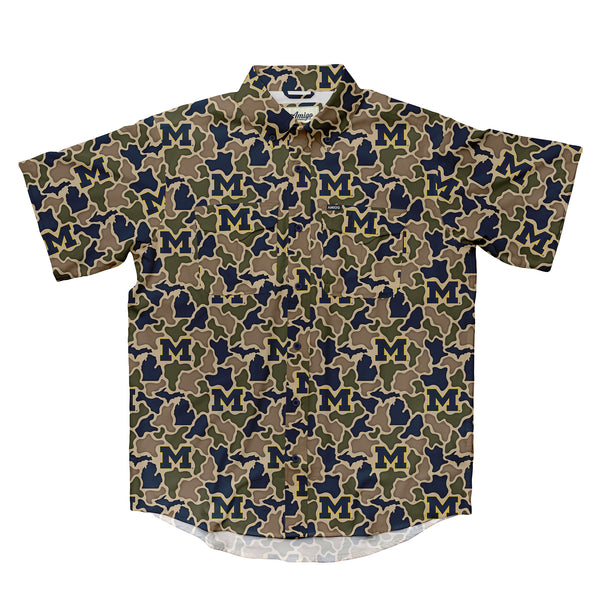 Michigan Wolverines Camo Primero SS Shirt