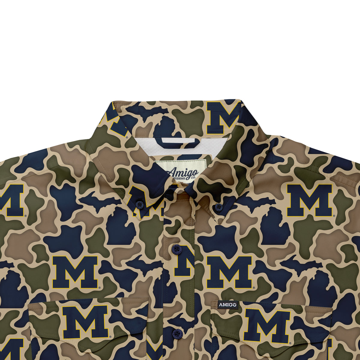 Michigan Wolverines Camo Primero LS Shirt