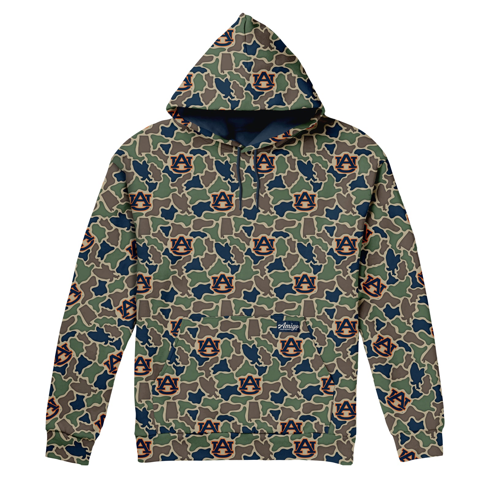 Auburn Tigers Licensed Camo Cimarron Fleece Pullover Hoodie