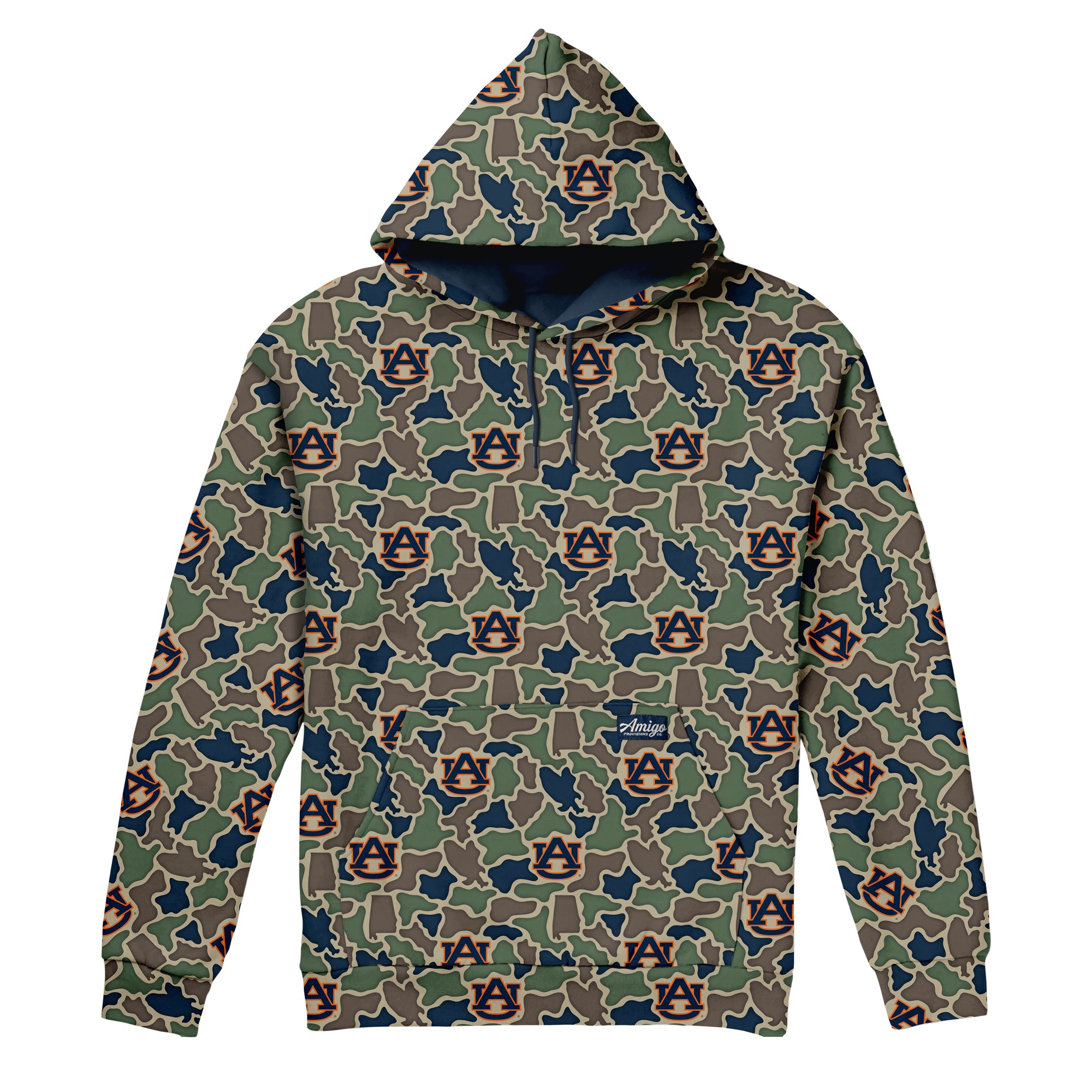 Auburn Tigers Licensed Camo Cimarron Fleece Pullover Hoodie