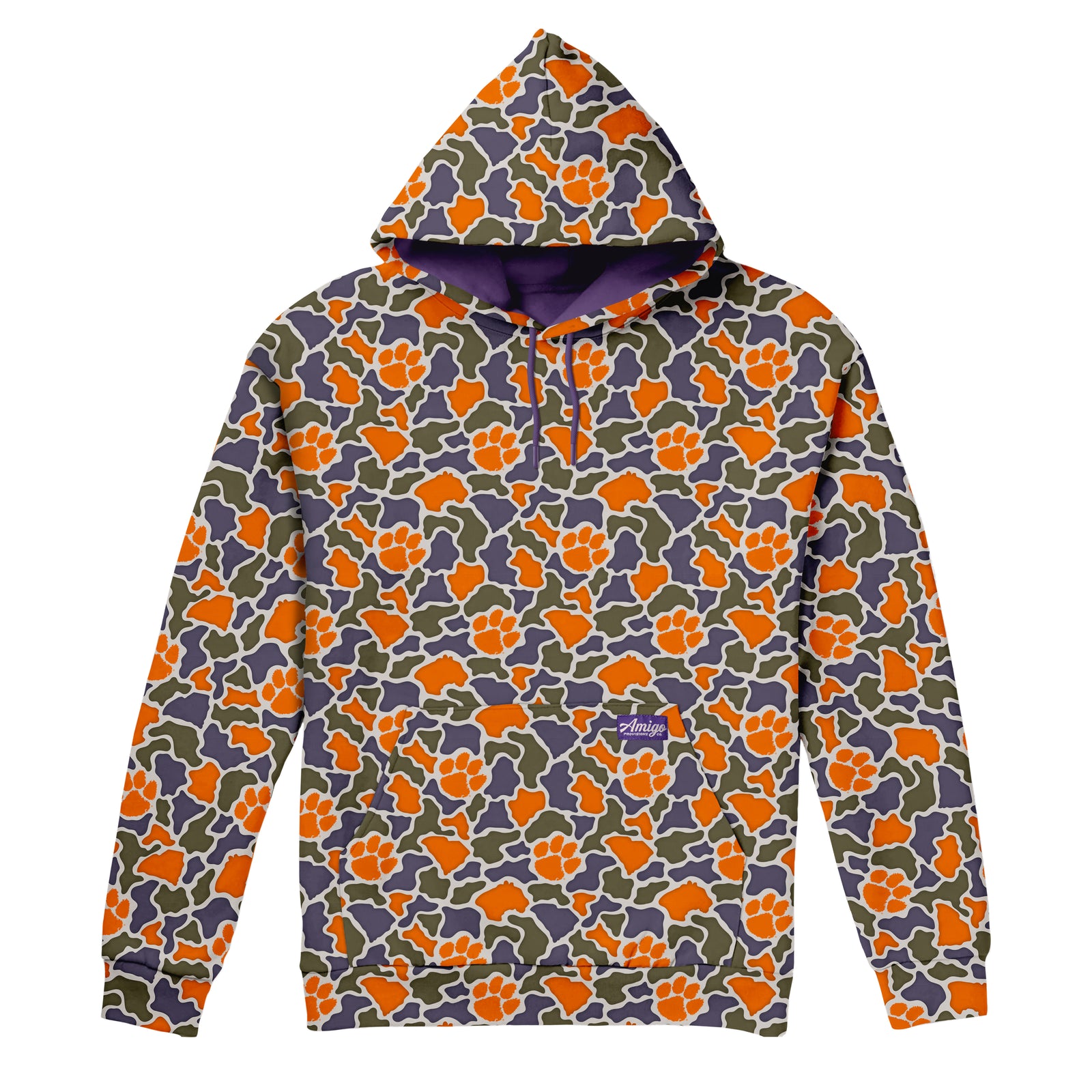 Clemson Tigers Licensed Camo Cimarron Fleece Pullover Hoodie