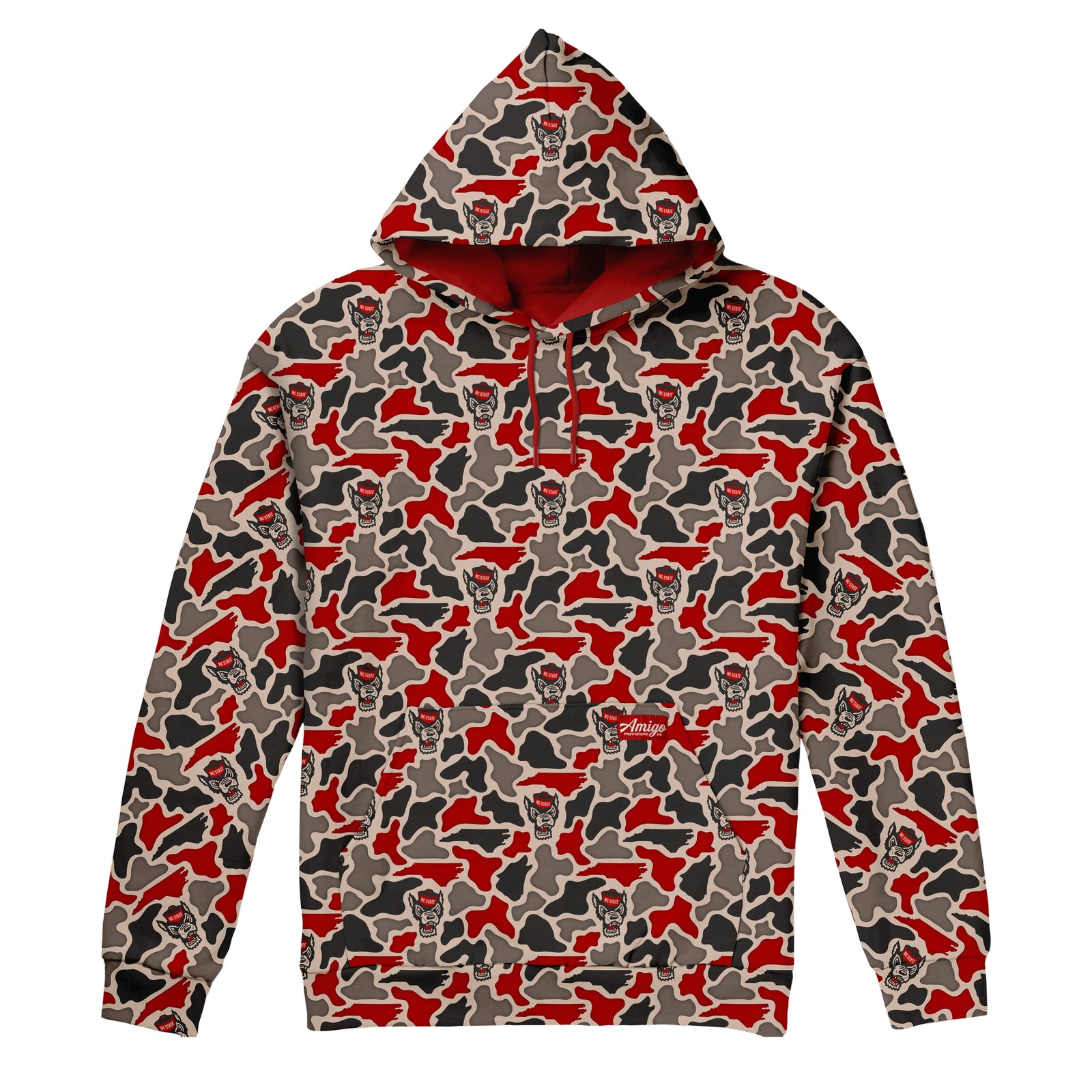 NC State Wolfpack Licensed Camo Cimarron Fleece Pullover Hoodie