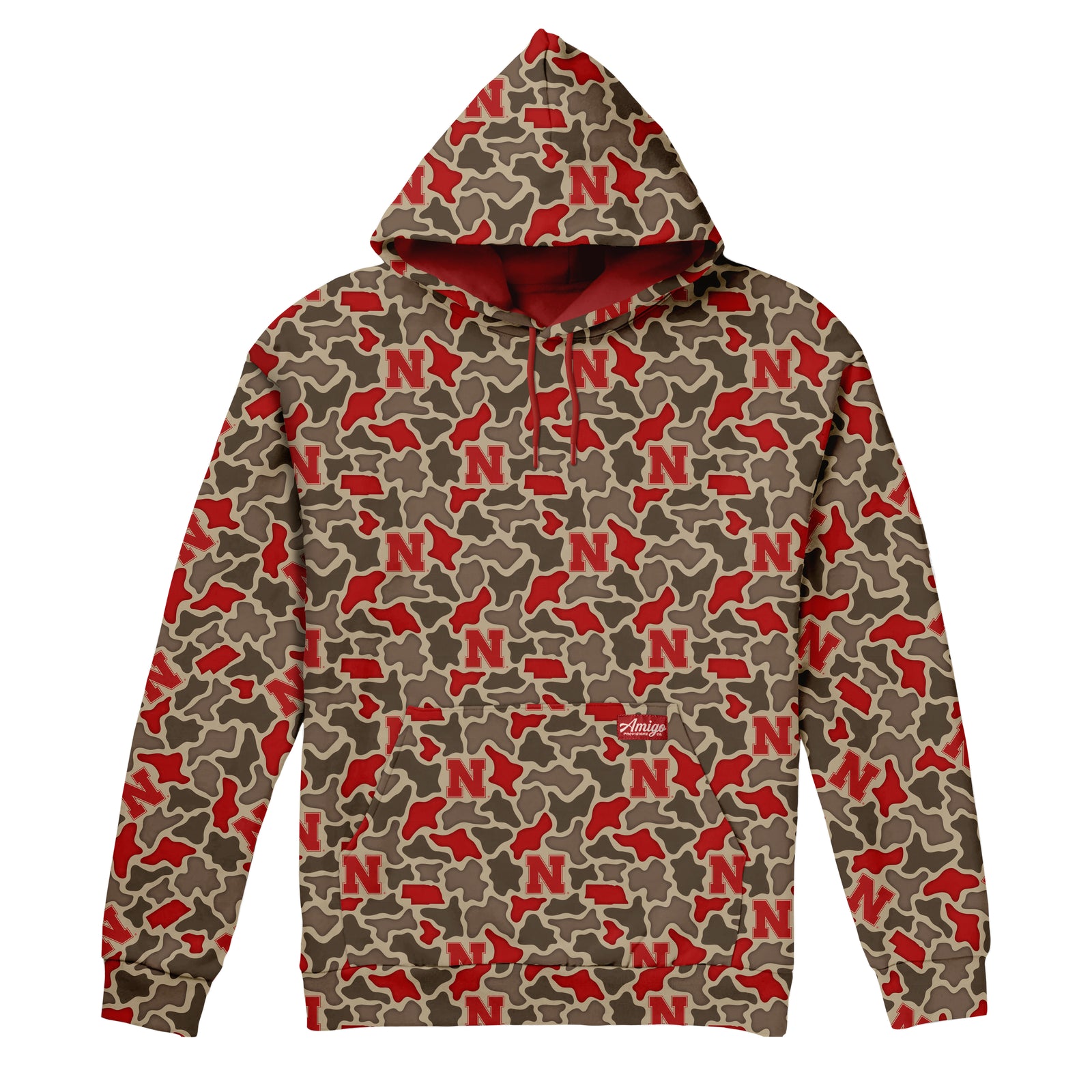 Nebraska Cornhuskers Licensed Camo Cimarron Fleece Pullover Hoodie