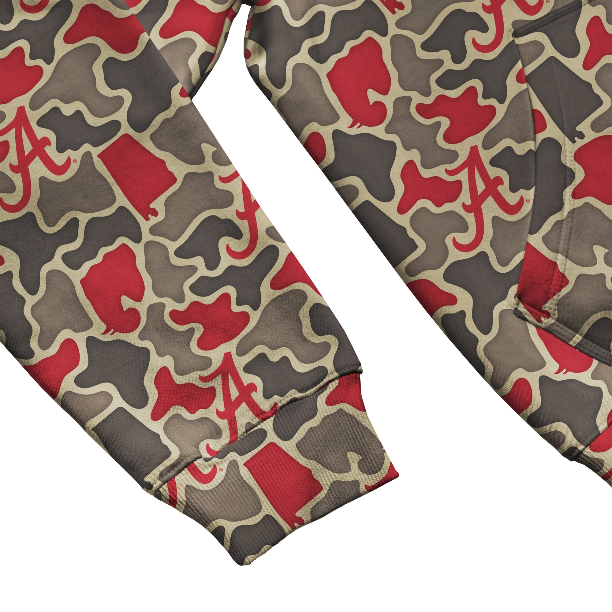 Alabama Crimson Tide Licensed Camo Cimarron Fleece Pullover Hoodie