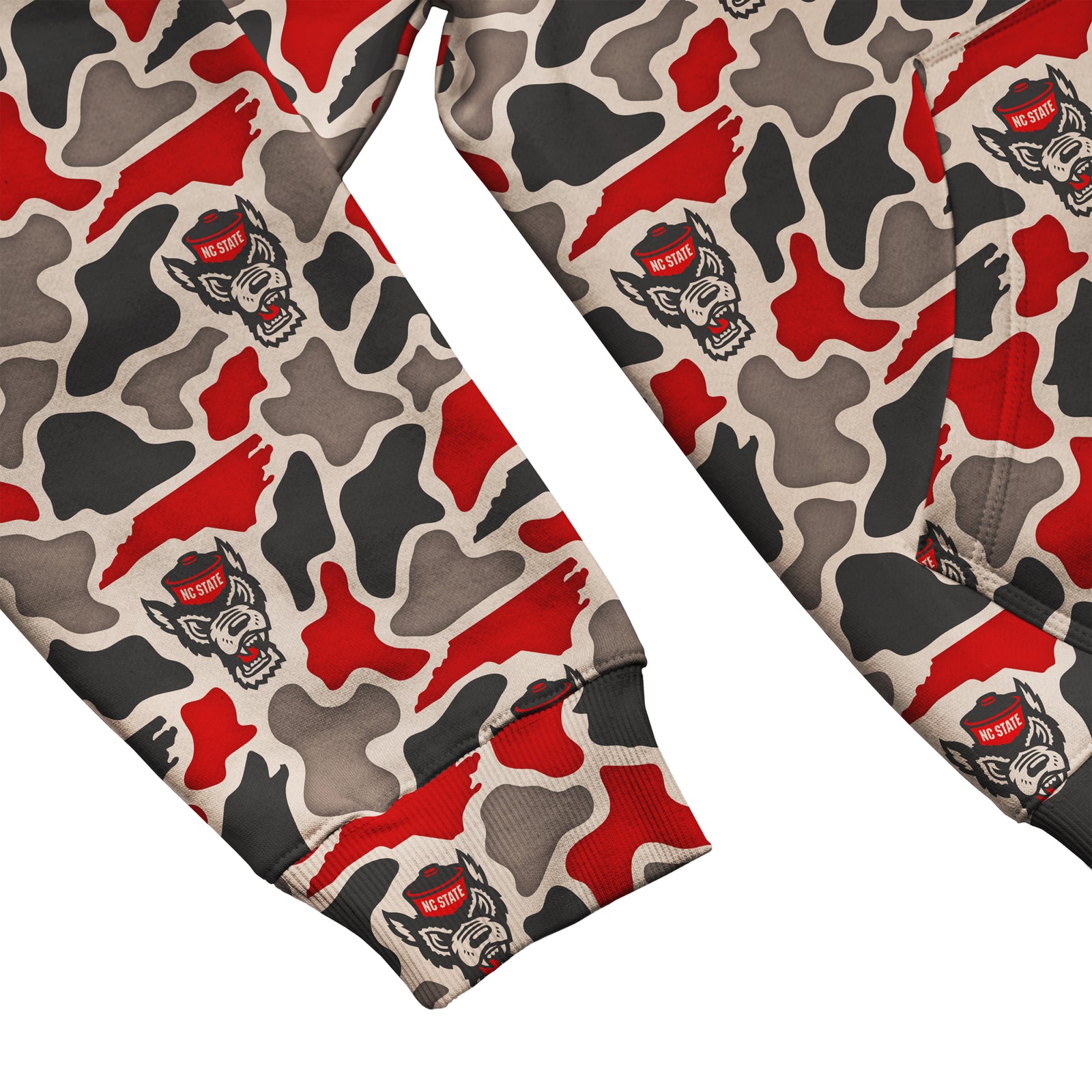 NC State Wolfpack Licensed Camo Cimarron Fleece Pullover Hoodie