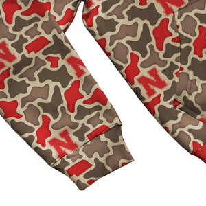 Nebraska Cornhuskers Licensed Camo Cimarron Fleece Pullover Hoodie