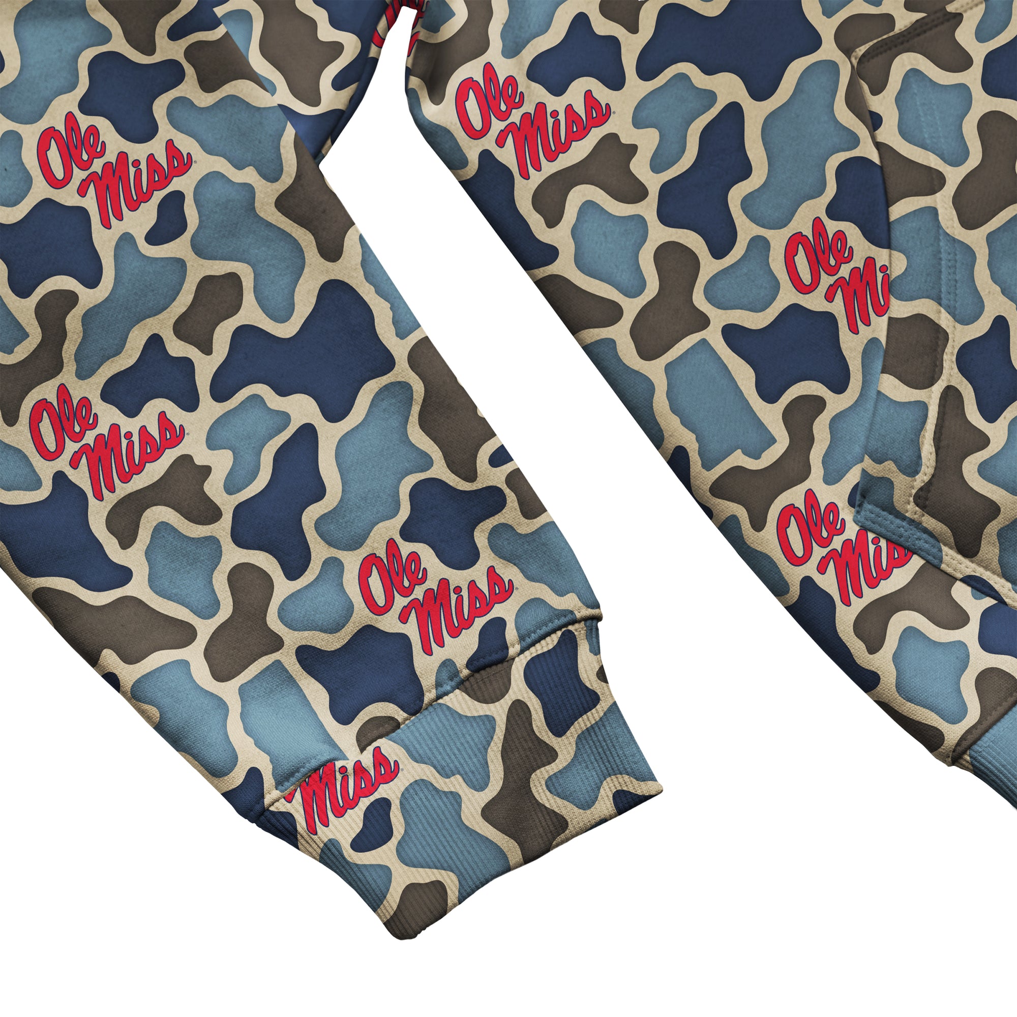 Ole Miss Rebels Licensed Camo Cimarron Fleece Pullover Hoodie