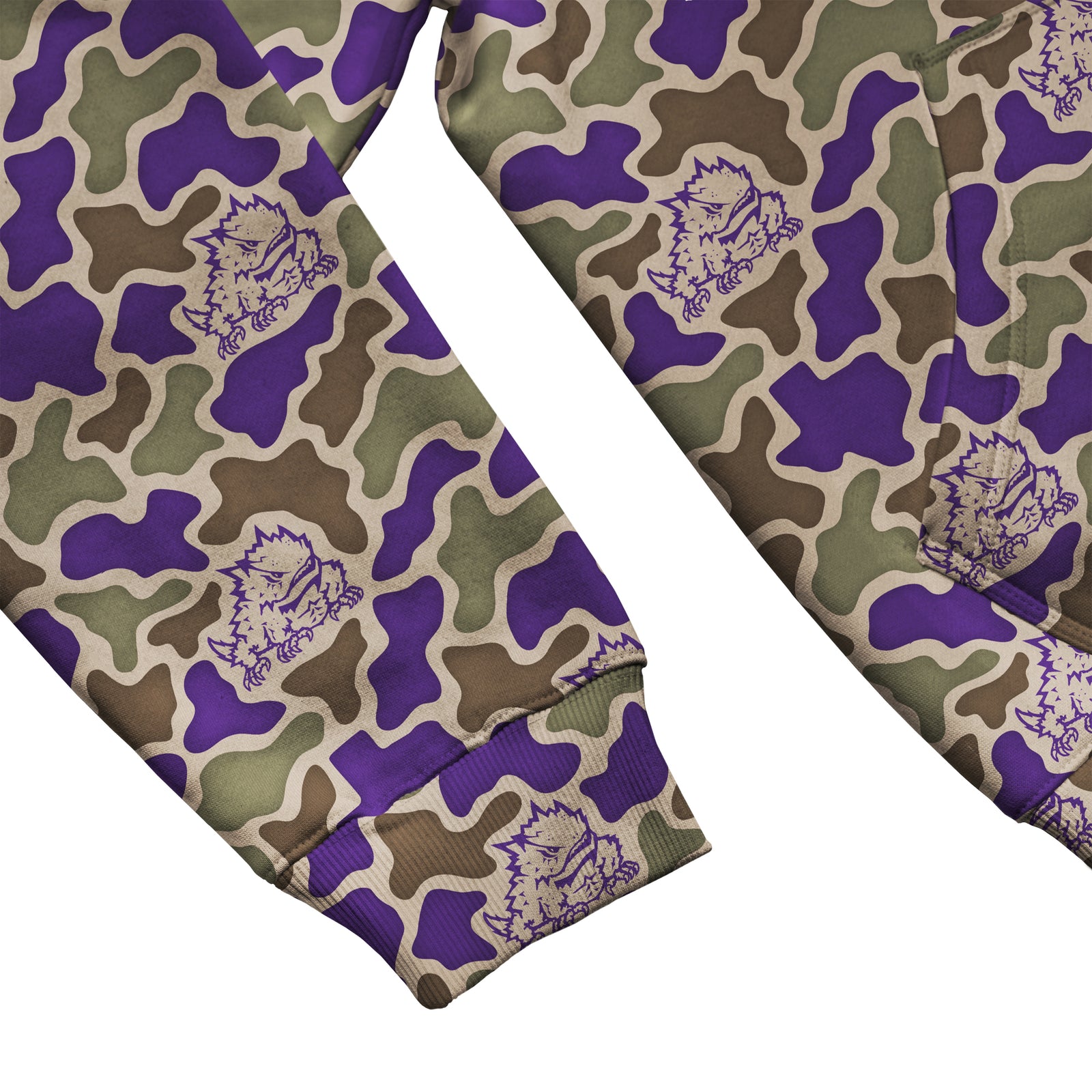 TCU Horned Frogs Licensed Camo Cimarron Fleece Pullover Hoodie