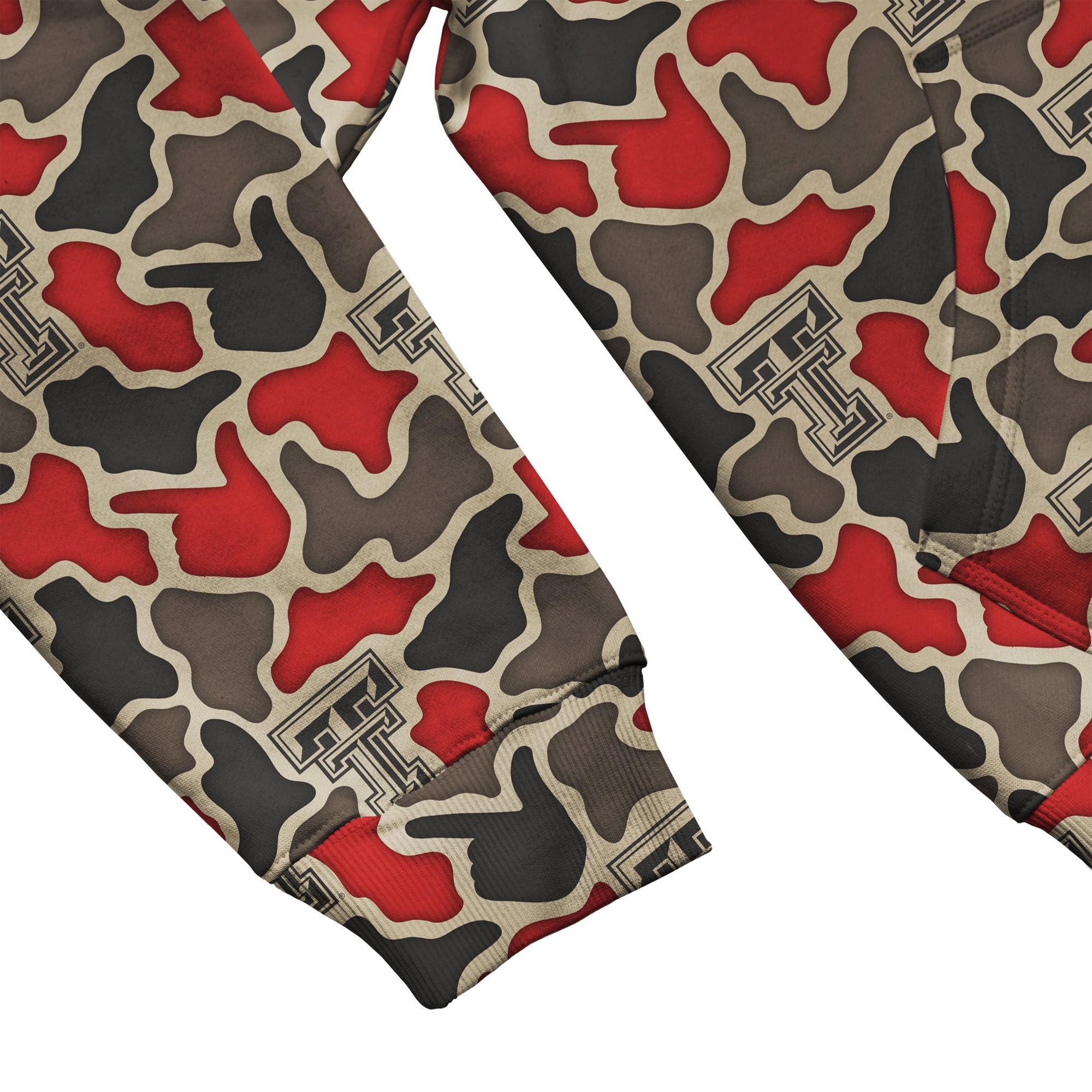 Texas Tech Red Raiders Licensed Camo Cimarron Fleece Pullover Hoodie