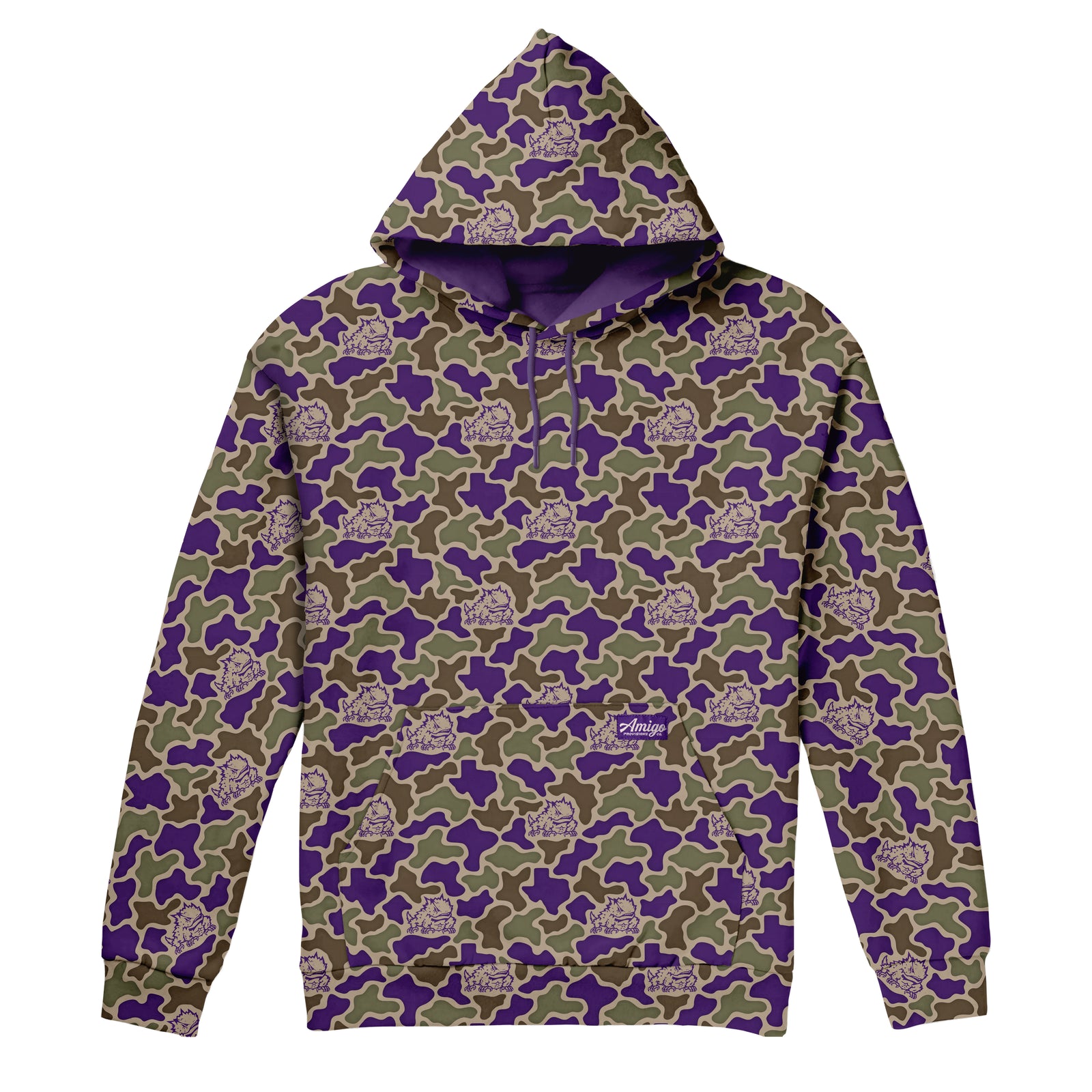 TCU Horned Frogs Licensed Camo Cimarron Fleece Pullover Hoodie