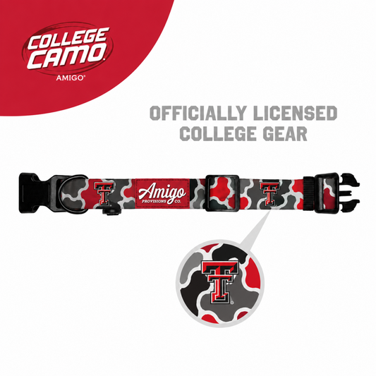 Texas Tech Red Raiders Camo - Performance Nylon Dog Collar