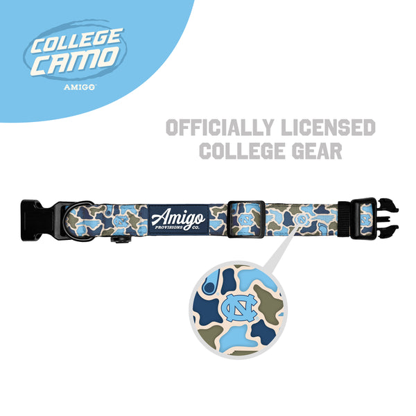 North Carolina Tar Heels Camo - Performance Nylon Dog Collar