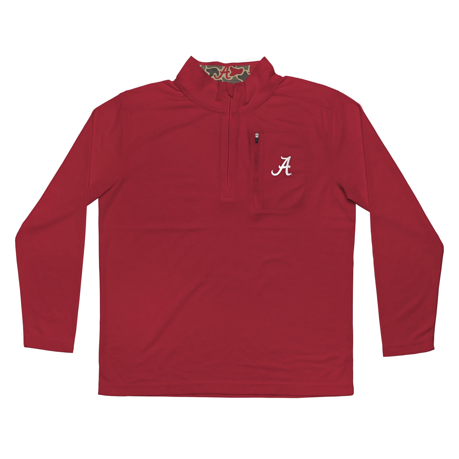 Alabama Crimson Tide Licensed Solid Sierra Quarter Zip Pullover