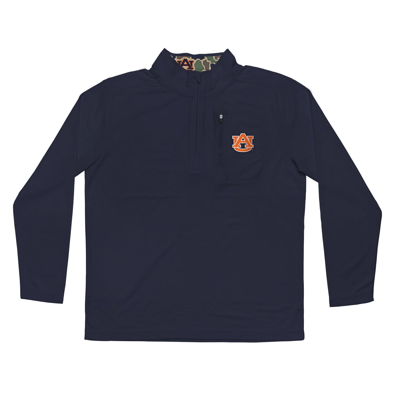 Auburn Tigers Licensed Solid Sierra Quarter Zip Pullover