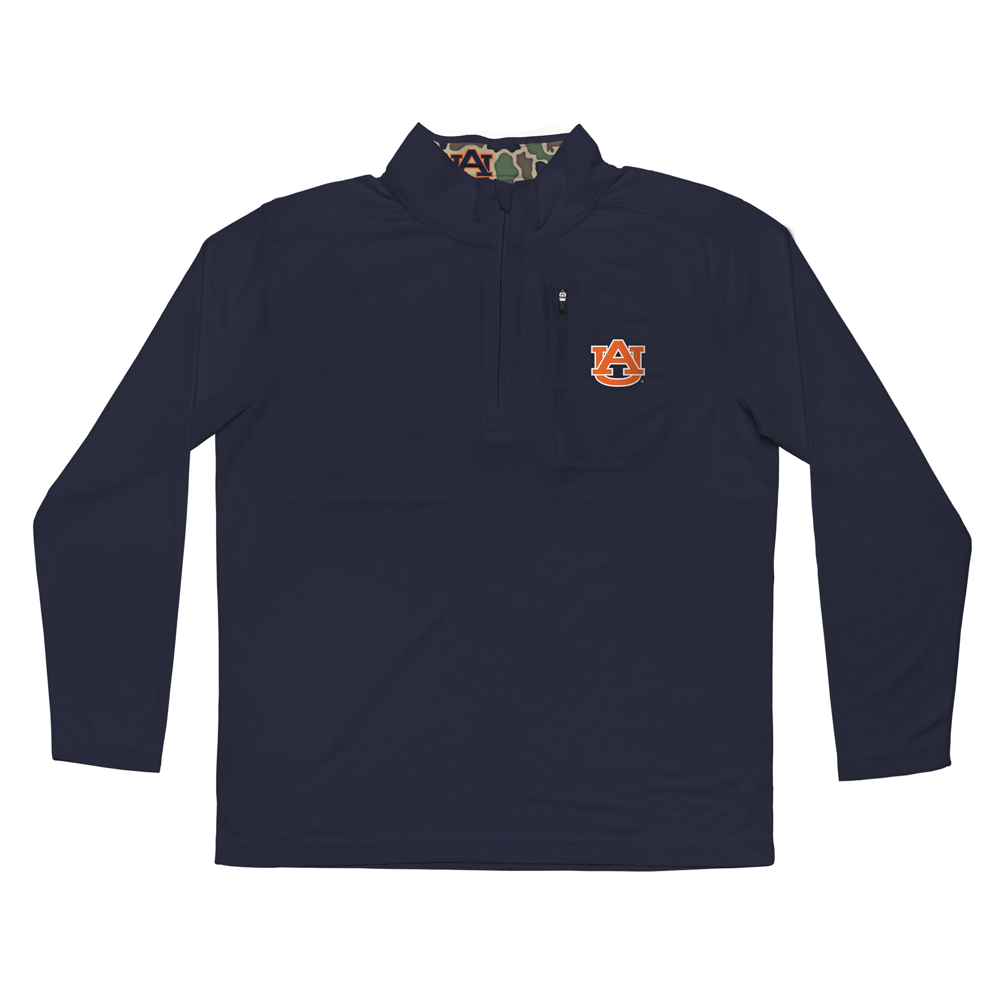 Auburn Tigers Licensed Solid Sierra Quarter Zip Pullover