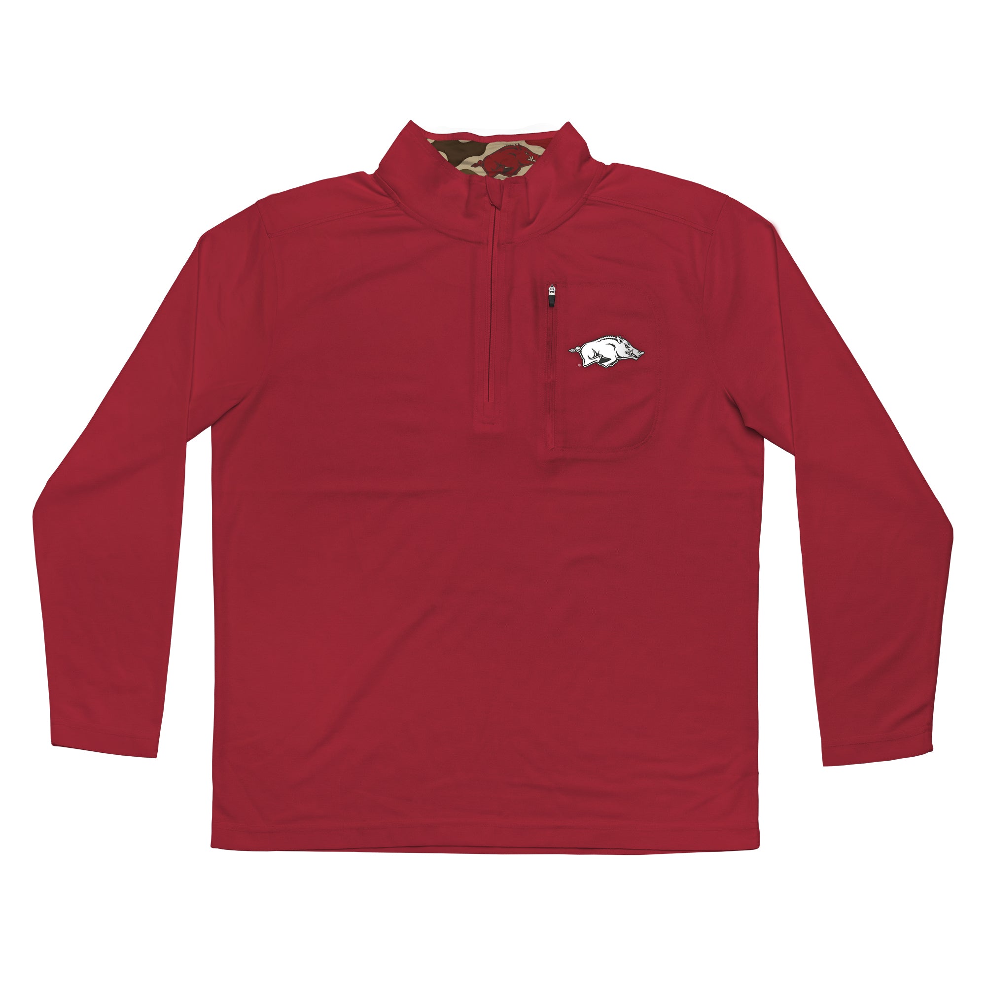Arkansas Razorbacks Licensed Solid Sierra Quarter Zip Pullover