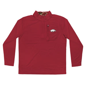 Arkansas Razorbacks Licensed Solid Sierra Quarter Zip Pullover