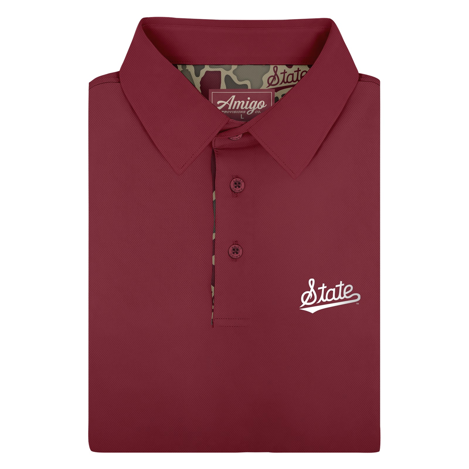 Mississippi State Bulldogs Licensed Solid Sierra Polo Shirt