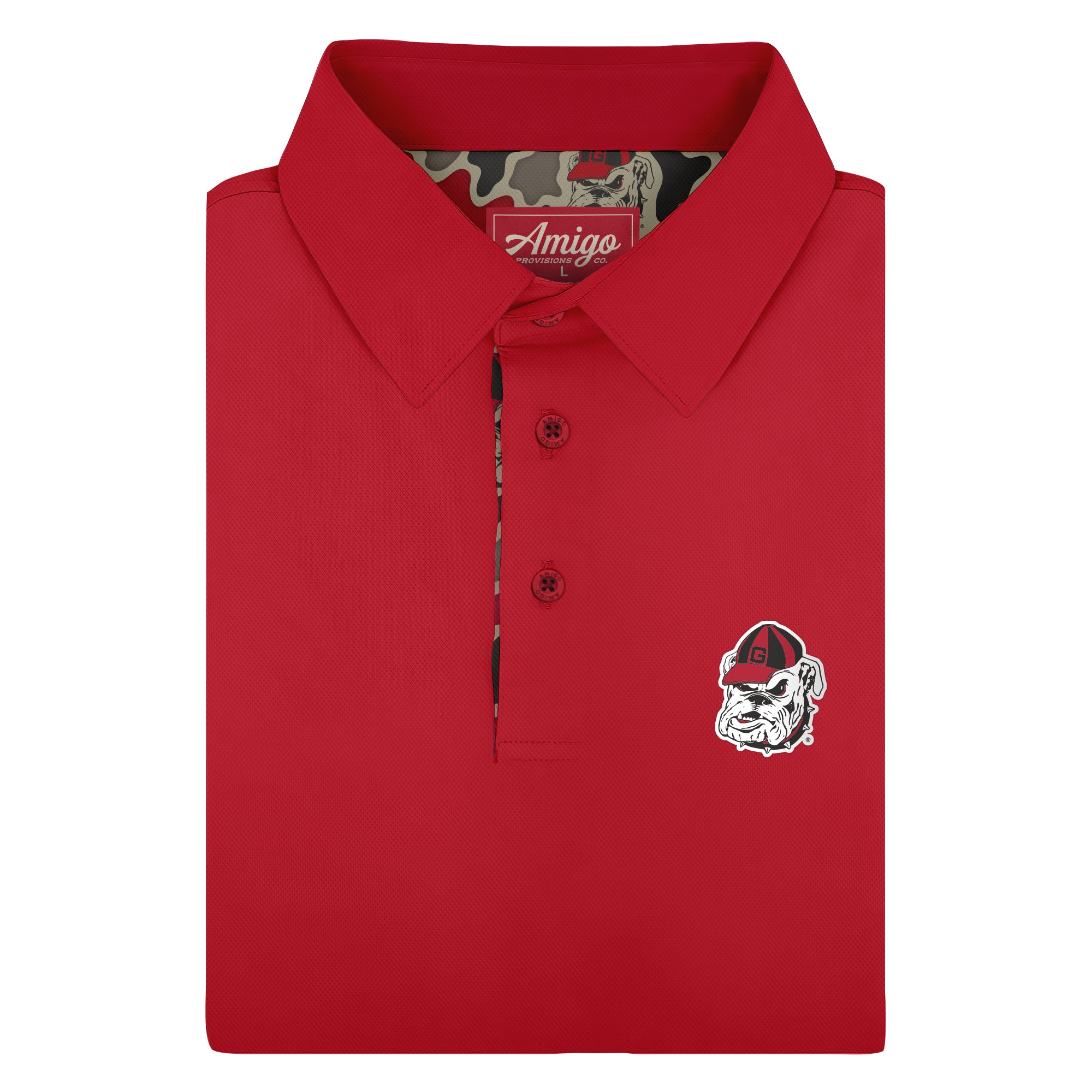 Georgia Bulldogs Licensed Solid Sierra Polo Shirt