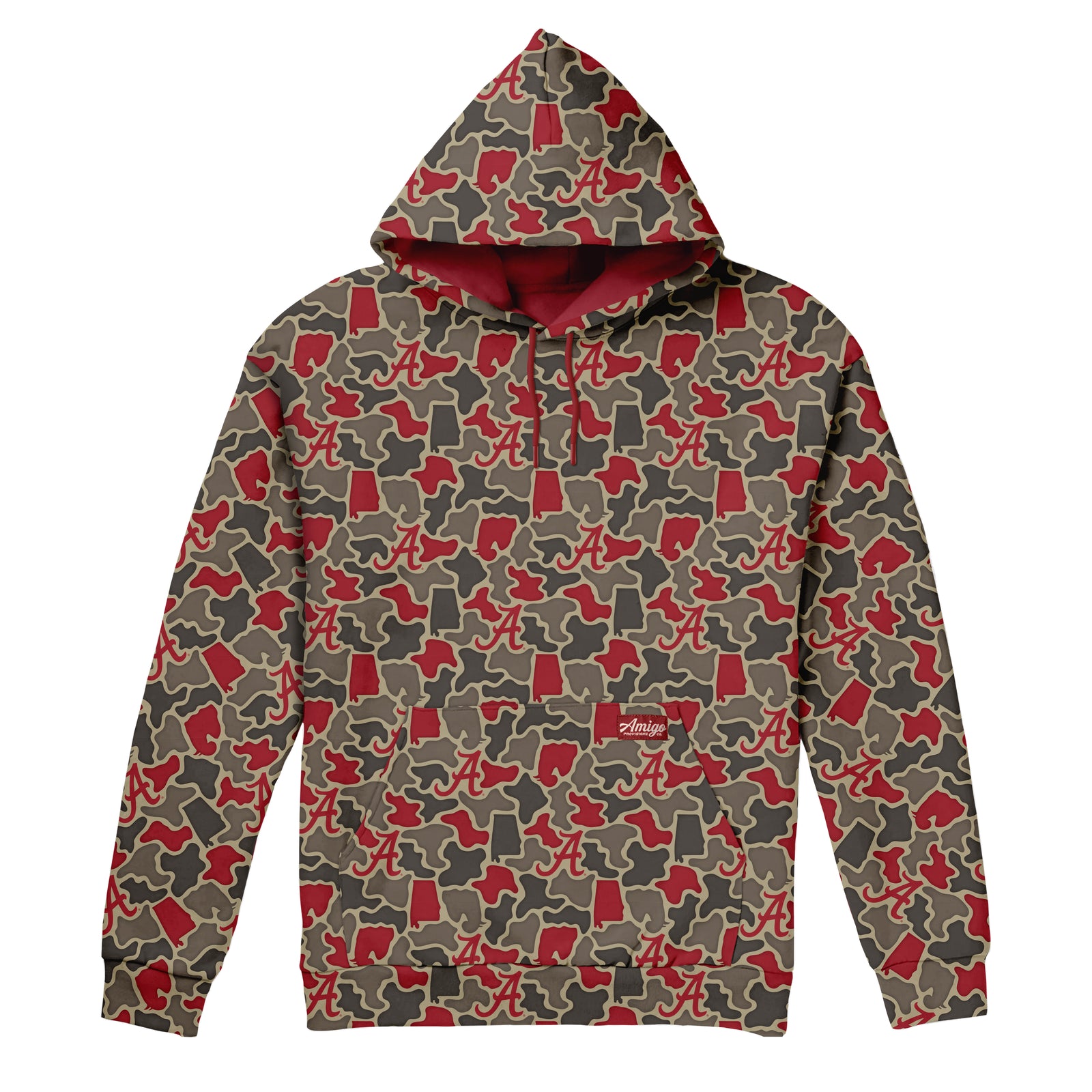 Alabama Crimson Tide Licensed Camo Cimarron Fleece Pullover Hoodie