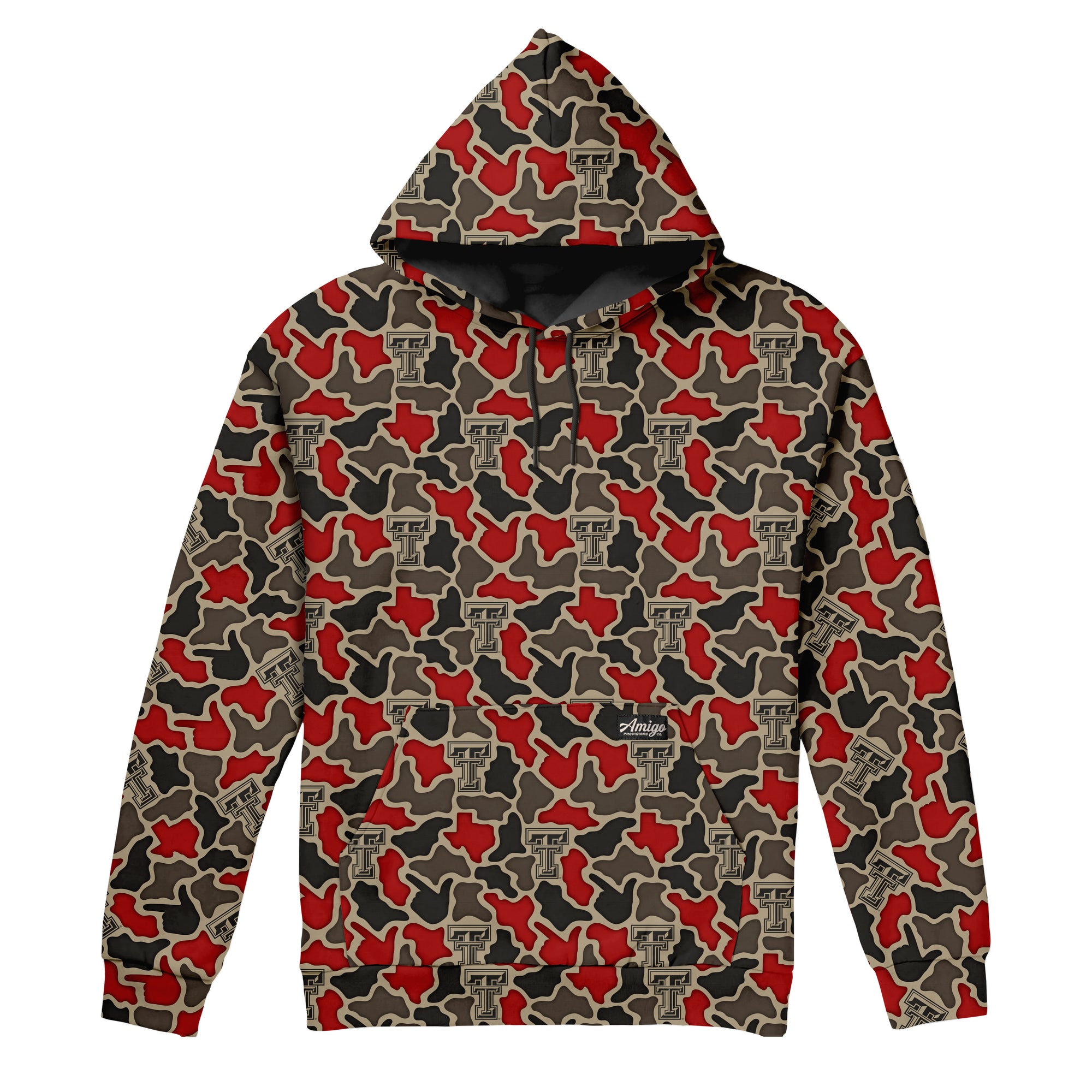 Texas Tech Red Raiders Licensed Camo Cimarron Fleece Pullover Hoodie