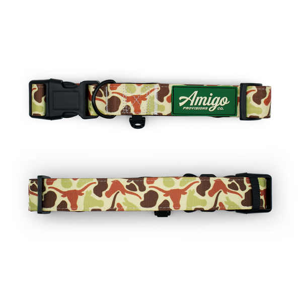 Longhorn Camo Performance Nylon Dog Collar Amigo Provisions