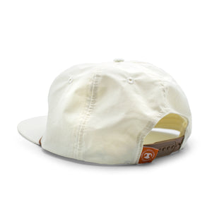 Natural White Embroidered Logo Hat